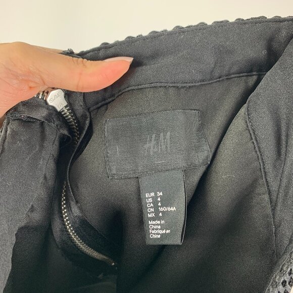 Black Mesh Pencil Skirt, Size 4 - Picture 8 of 8